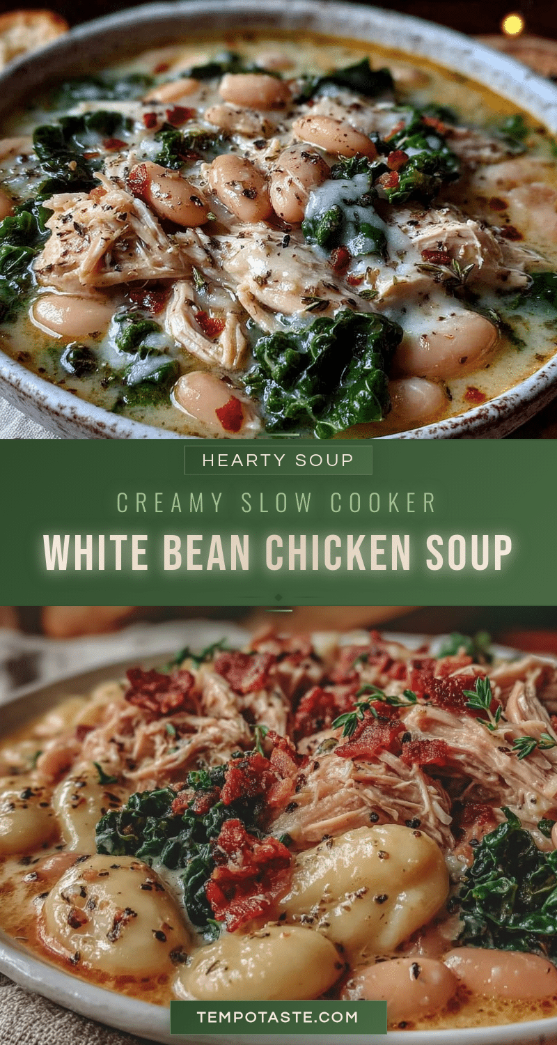 slow cooker white bean chicken and kale soup recipe