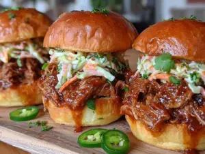 smoky slow cooker pulled pork sliders - featured image