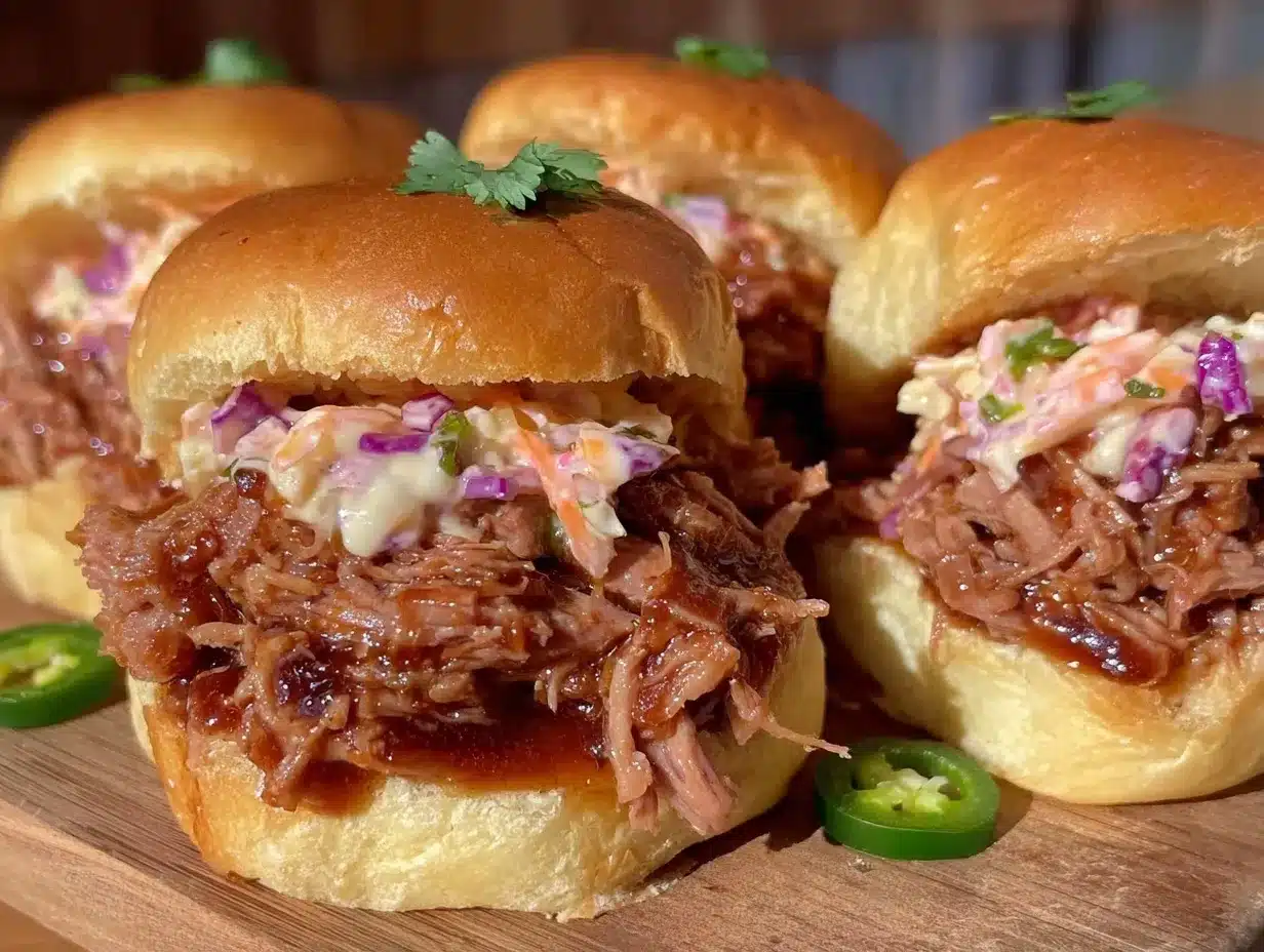 smoky slow cooker pulled pork sliders preparation steps