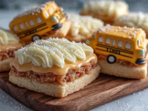 soft frosted back to school bus sugar cookies - featured image