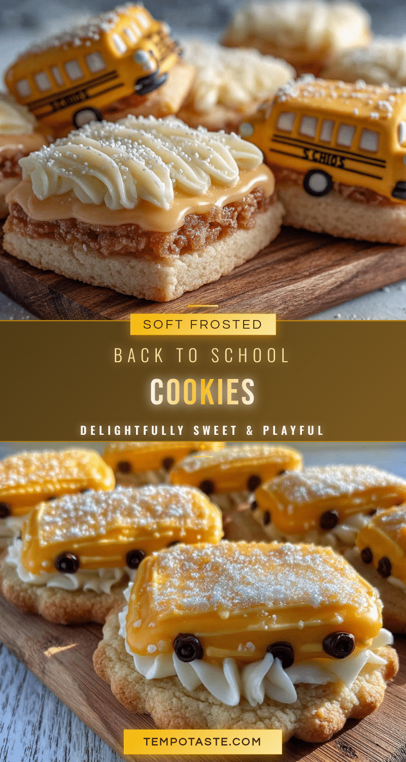 soft frosted back to school bus sugar cookies recipe