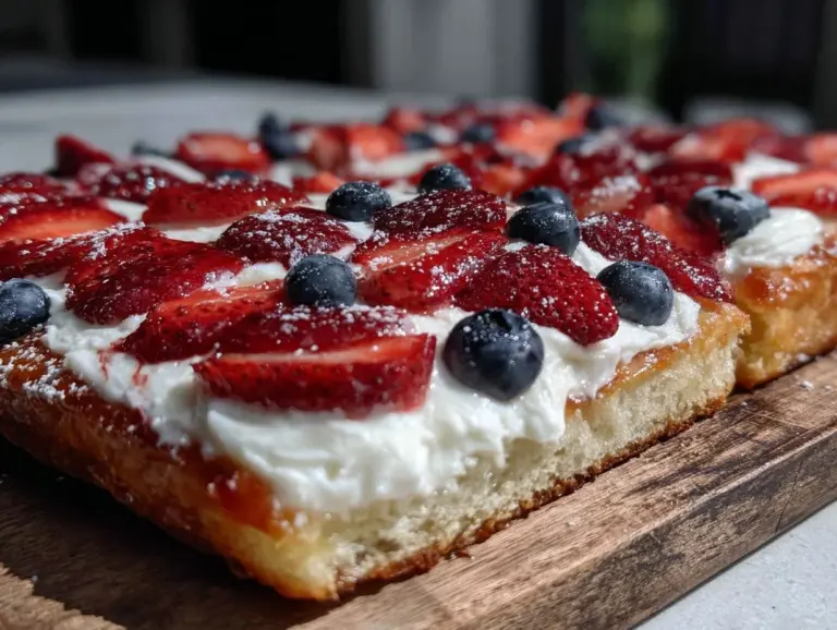 Strawberry Blueberry Flag Fruit Pizza - featured image