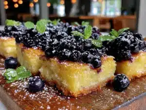 wild huckleberry lemon bars - featured image