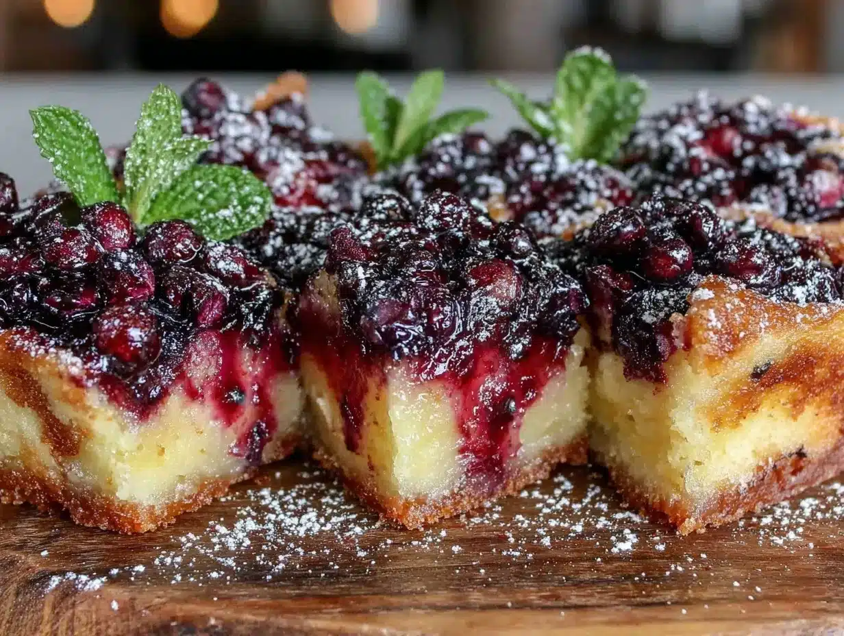 wild huckleberry lemon bars preparation steps