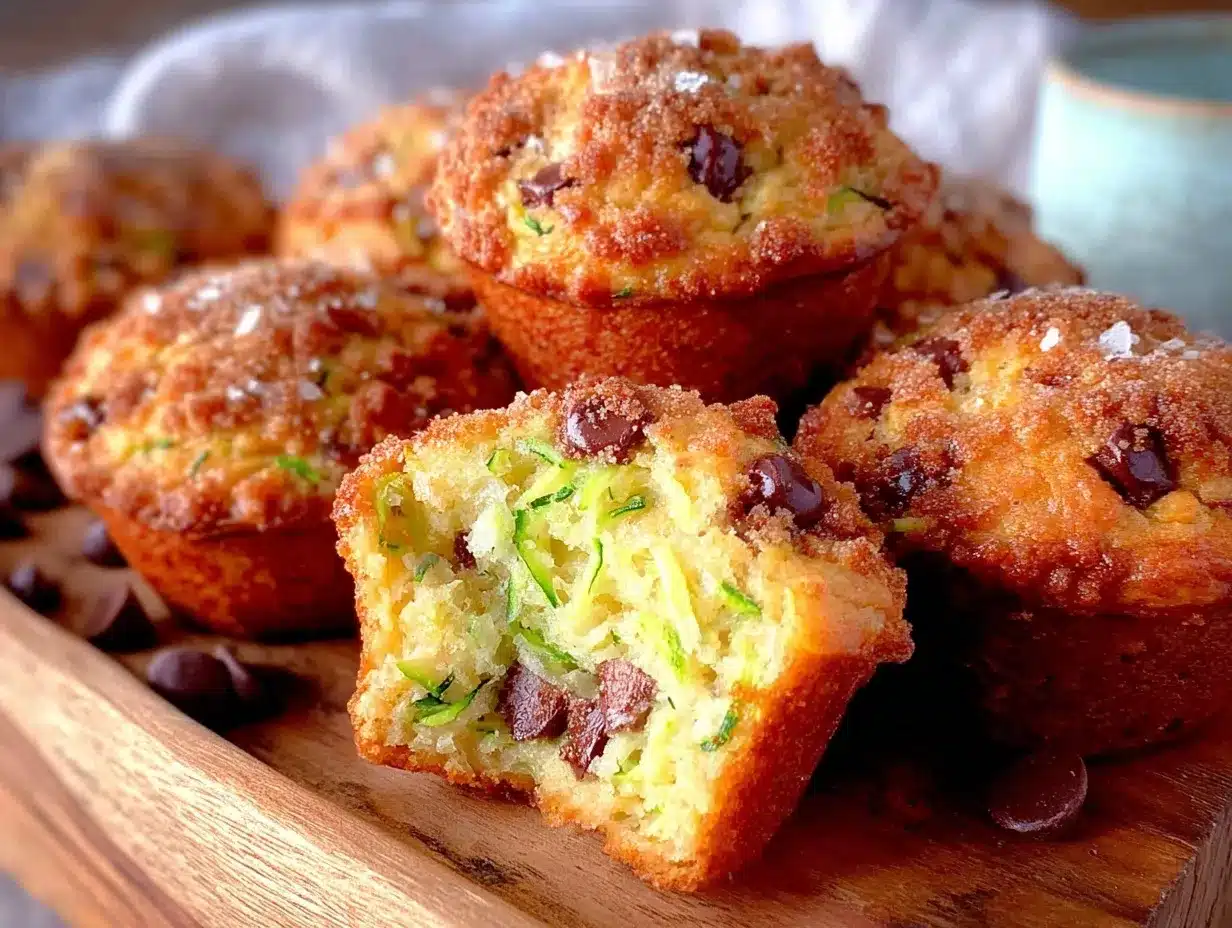 zucchini chocolate chip muffins preparation steps