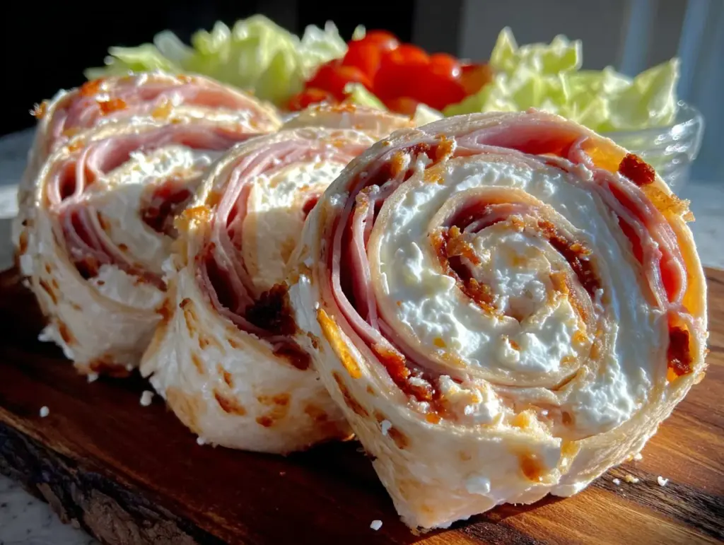easy turkey pinwheel lunchbox roll-ups with cream cheese - featured image