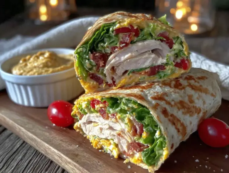 turkey and hummus wrap - featured image